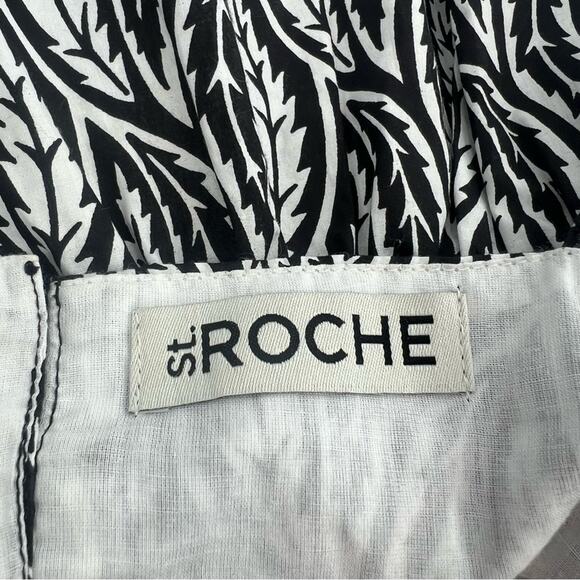 St. Roche Anya Top crop black white sz 6 - Picture 5 of 9